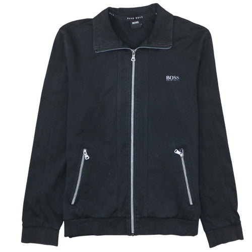 Hugo Boss Men's Black Full Zip Collared Sweatshirt Size S