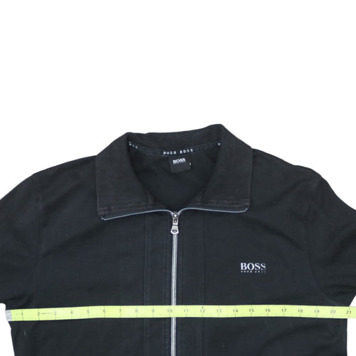 Hugo Boss Men's Black Full Zip Collared Sweatshirt Size S