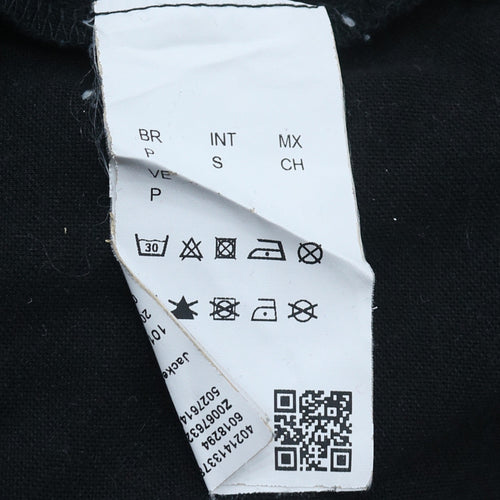 Hugo Boss Men's Black Full Zip Collared Sweatshirt Size S