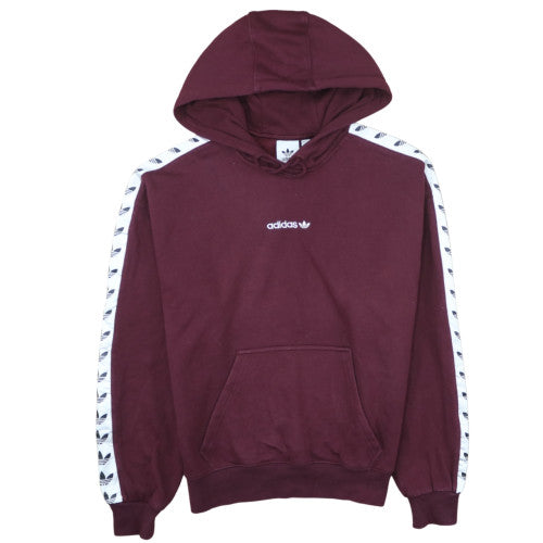 Adidas Men's Red Pullover Hoodie Small Fleece Logo Sportswear