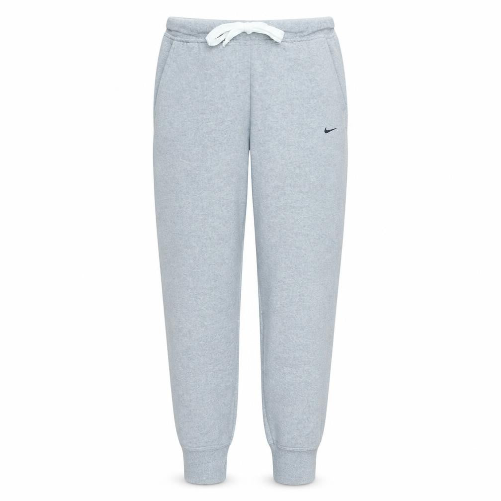 Front view of Nike Men's Grey Dri-Fit Sweatpants S Regular Fit Drawstring