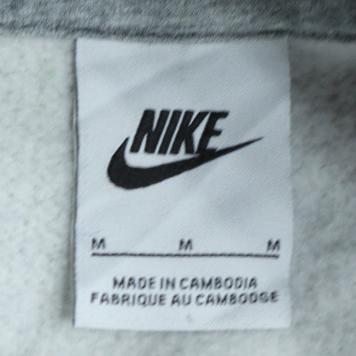 Nike Mens Grey Pullover Hoodie Fleece Regular Fit Size M