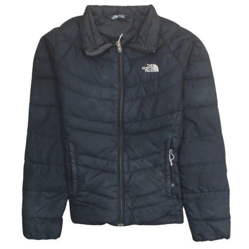 The North Face Womens Black Small Puffer Jacket Quilted Lined Zip