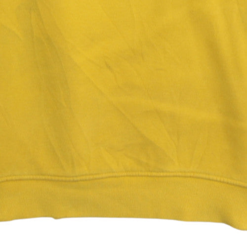 Tommy Jeans Womens Yellow Crew Neck Pullover Sweatshirt Size S