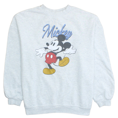 Disney Women Grey Mickey Mouse Graphic Sweatshirt Size 12