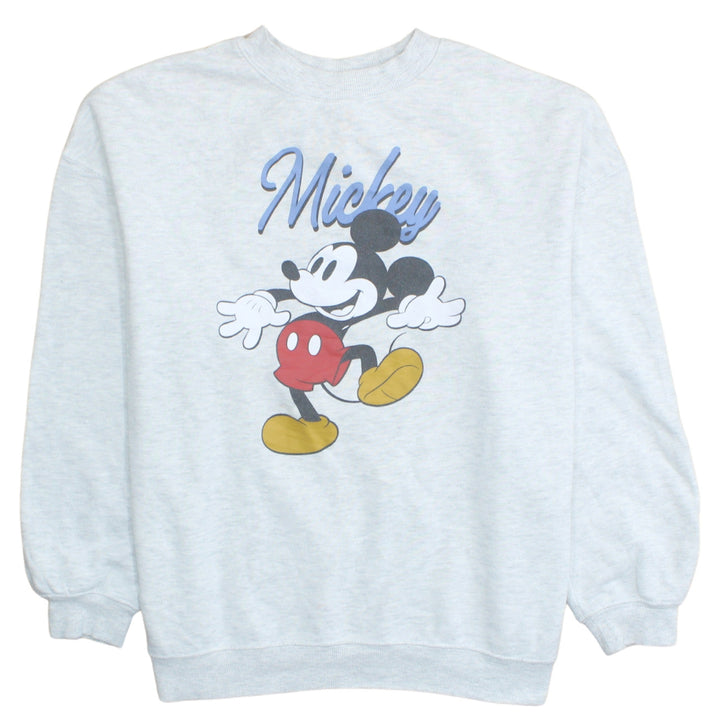 Disney Women Grey Mickey Mouse Graphic Sweatshirt Size 12