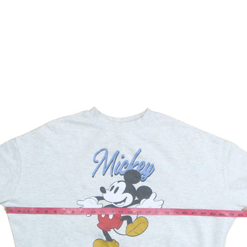 Disney Women Grey Mickey Mouse Graphic Sweatshirt Size 12