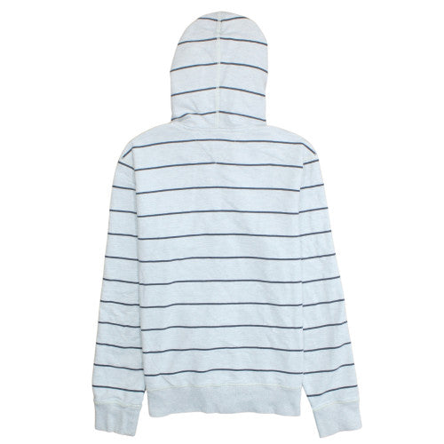 Tommy Hilfiger Men’s White Striped Full Zip Hoodie Medium