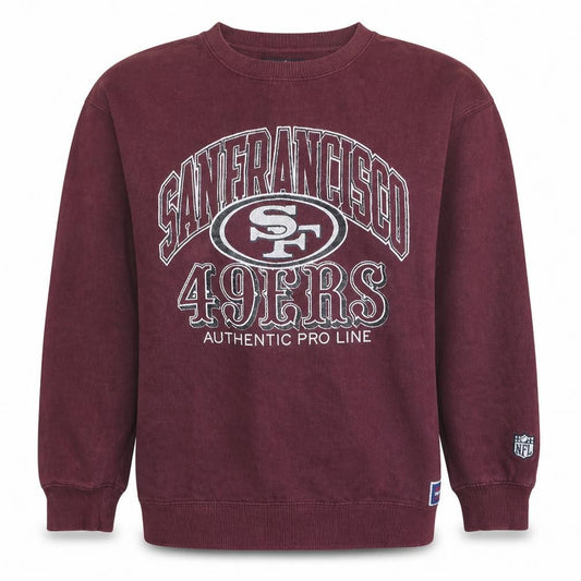 Front view of NFL San Francisco 49ers Men's Burgundy Graphic Sweatshirt M