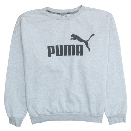 Puma Womens Grey Logo Crew Neck Pullover Sweatshirt XXL