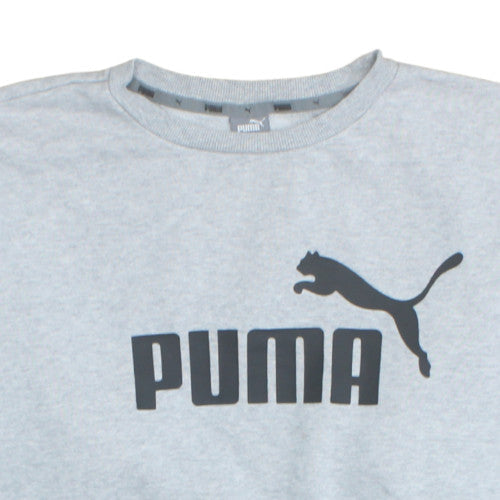 Puma Womens Grey Logo Crew Neck Pullover Sweatshirt XXL