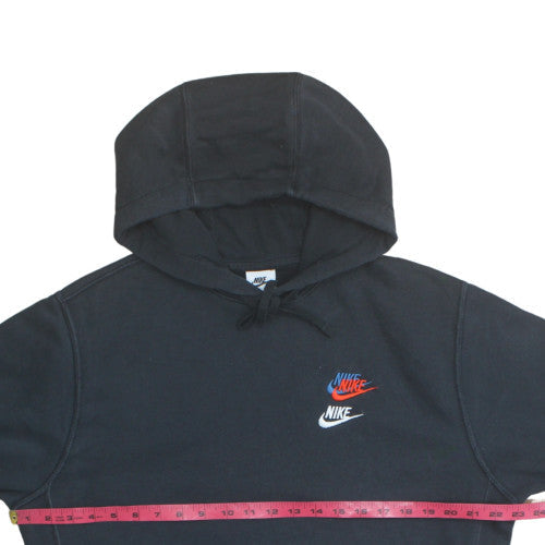 Nike Men's Black Embroidered Logo Pullover Hoodie Size M