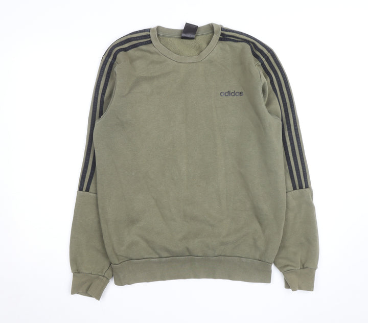 Adidas Men's Green Pullover Sweatshirt Medium Crew Neck
