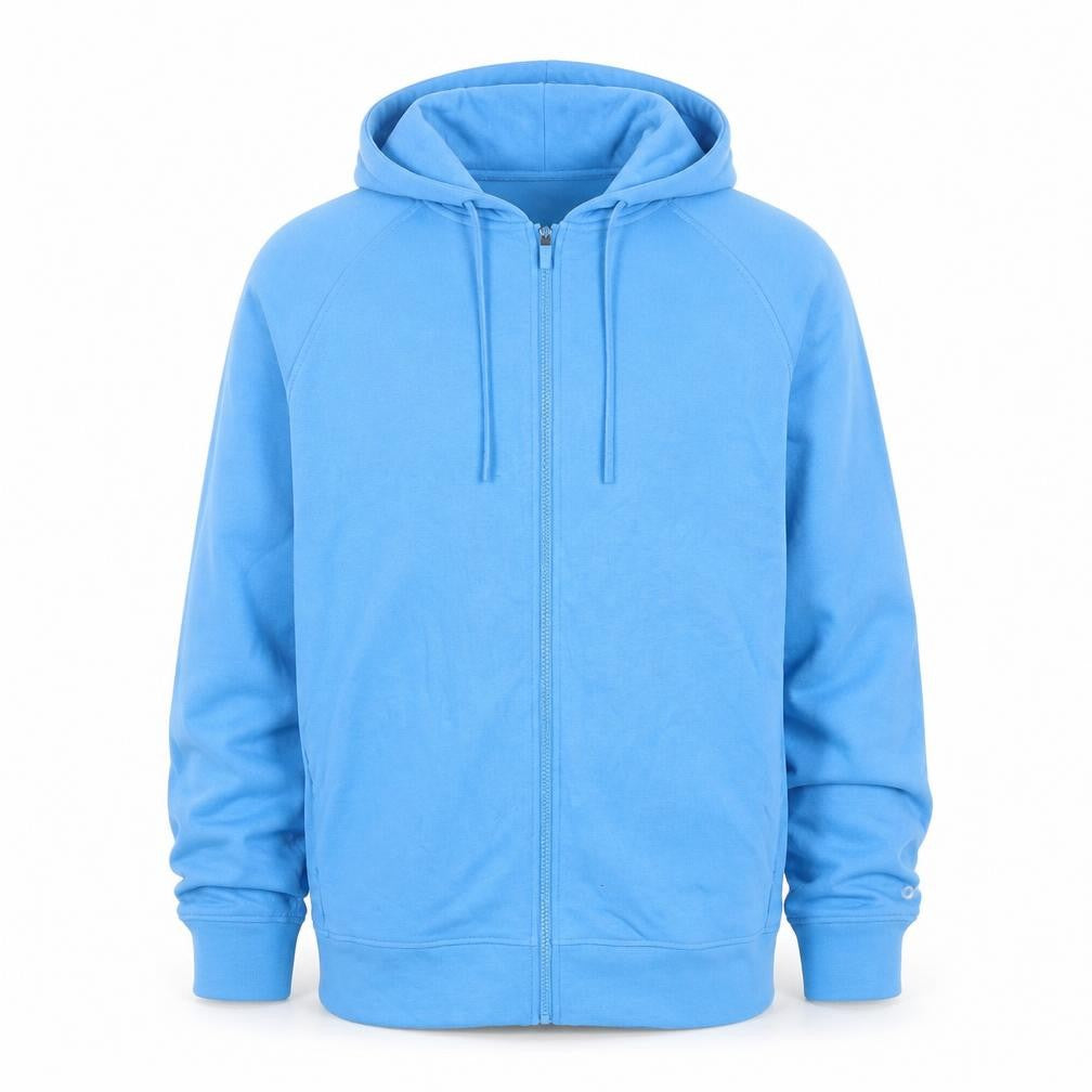 Marks and Spencer Mens Blue Full Zip Hoodie Size L Cotton