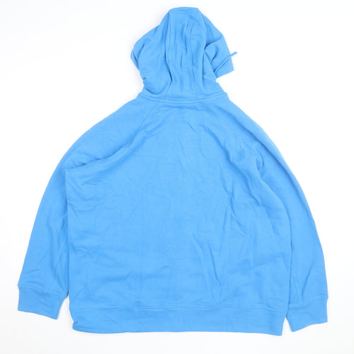 Marks and Spencer Mens Blue Full Zip Hoodie Size L Cotton