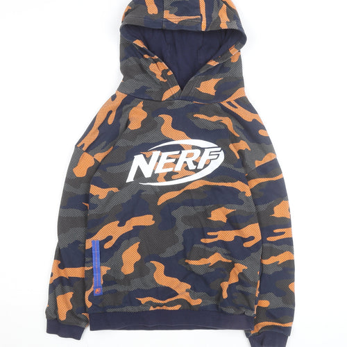 Tu Nerf Boys Blue Camo Pullover Hoodie 10 Years Cotton Blend