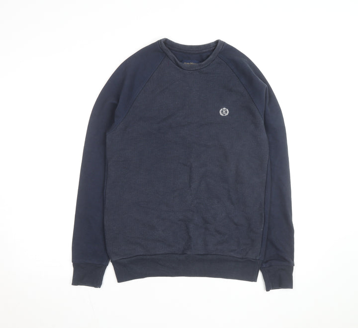 Henri Lloyd Men's Blue Regular Fit Cotton Crew Neck Sweatshirt Size S