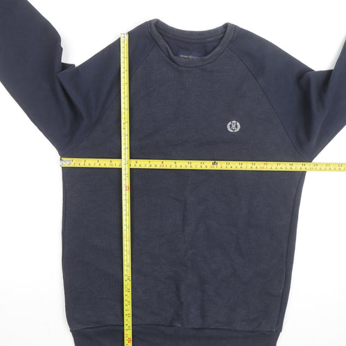 Henri Lloyd Men's Blue Regular Fit Cotton Crew Neck Sweatshirt Size S