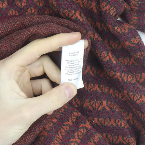 Cynthia Rowley Women's Red Geometric Knit Shift Dress Size M