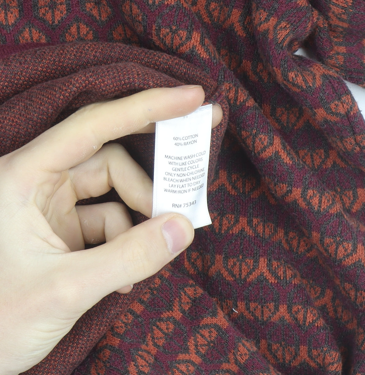 Cynthia Rowley Women's Red Geometric Knit Shift Dress Size M