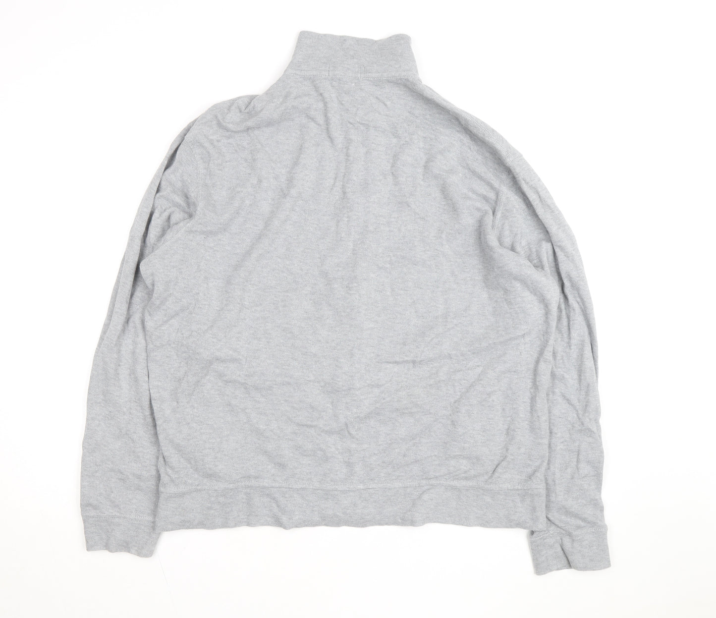 Ralph Lauren Men's Grey XL Track Jacket Full Zip Cotton Estate Rib