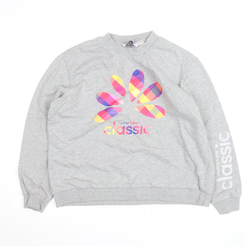 Mother's Day Classic Unisex Grey Logo Pullover Sweatshirt L