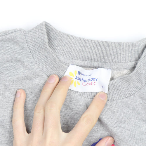 Mother's Day Classic Unisex Grey Logo Pullover Sweatshirt L