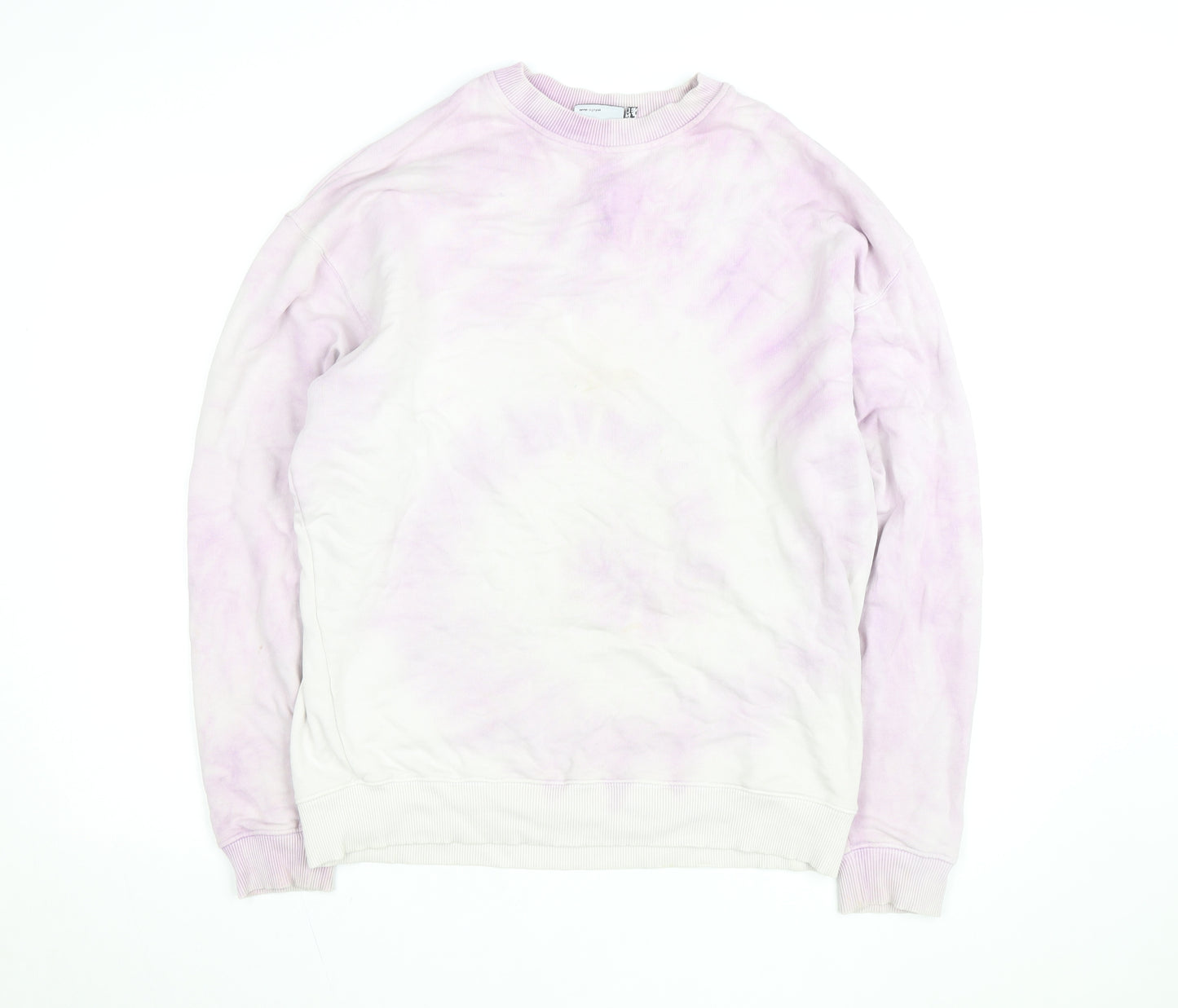 ASOS DESIGN Men's Pink Tie Dye Crew Neck Sweatshirt XS
