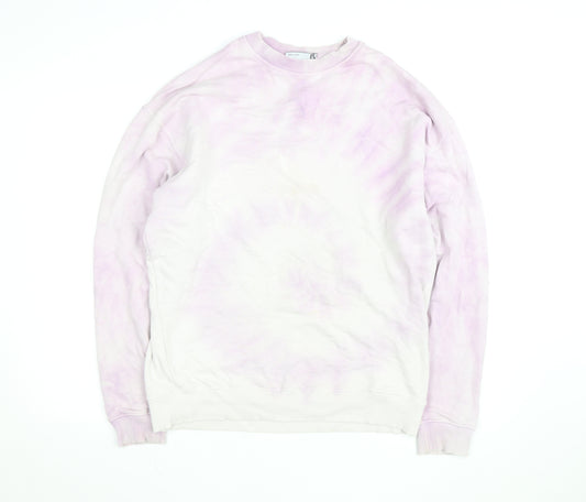 ASOS DESIGN Men's Pink Tie Dye Crew Neck Sweatshirt XS