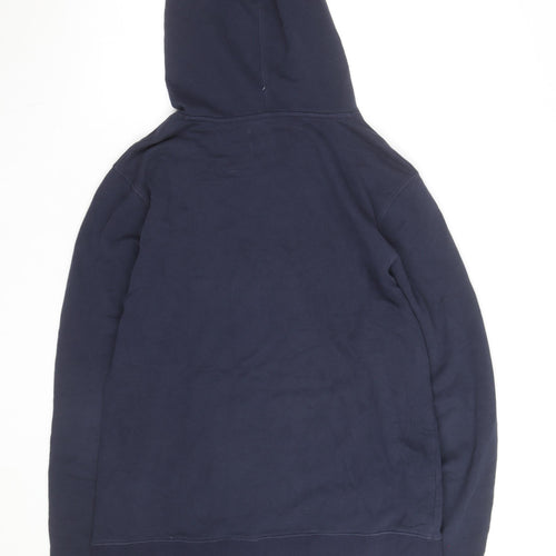 Champion Men's Blue Pullover Hoodie M Logo Fleece Sweatshirt