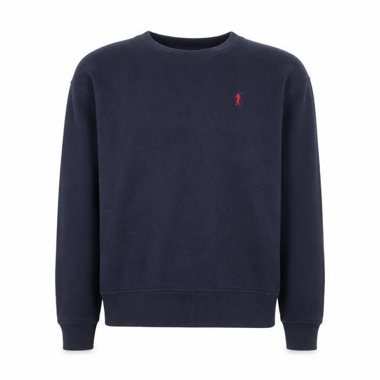 Front view of Polo Club Men's Blue Crew Neck Pullover Sweatshirt M
