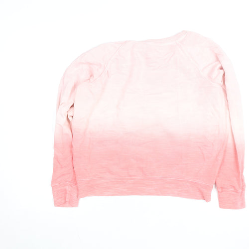 Marks and Spencer Women Pink Ombre Cotton Pullover Sweatshirt Size 12