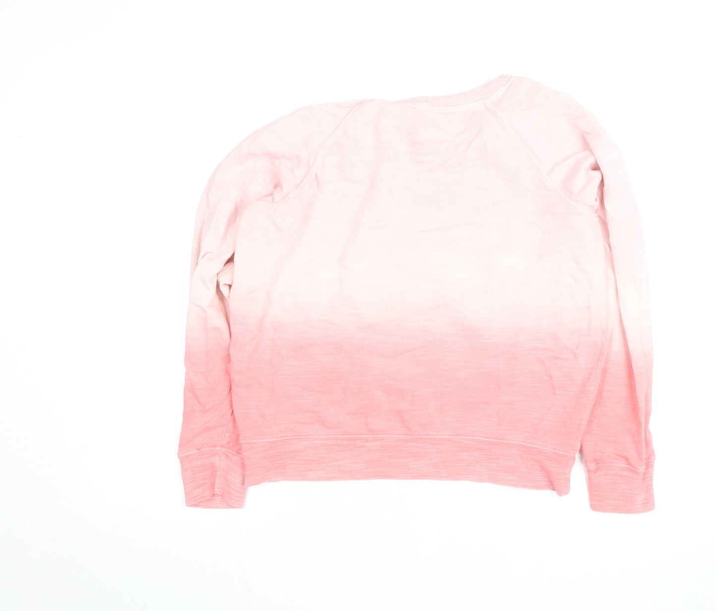Marks and Spencer Women Pink Ombre Cotton Pullover Sweatshirt Size 12