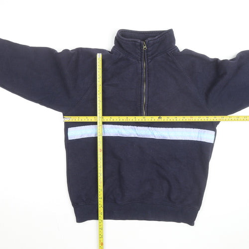Goose & Gander Men Blue 1/4 Zip Fleece Sweatshirt L