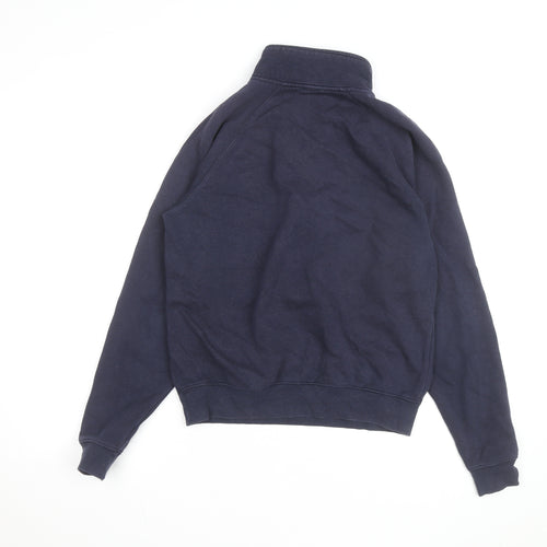 Goose & Gander Men Blue 1/4 Zip Fleece Sweatshirt L