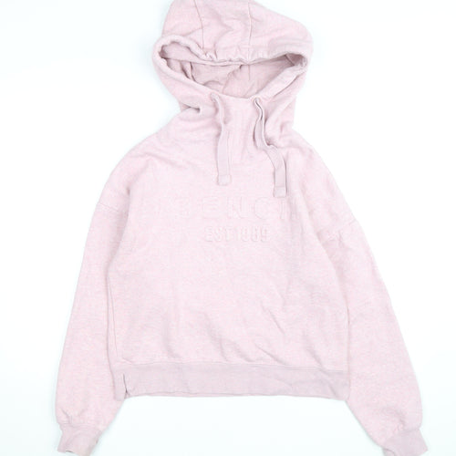 Bench Womens Pink Hoodie Size 10 Pullover Cotton Blend Casual