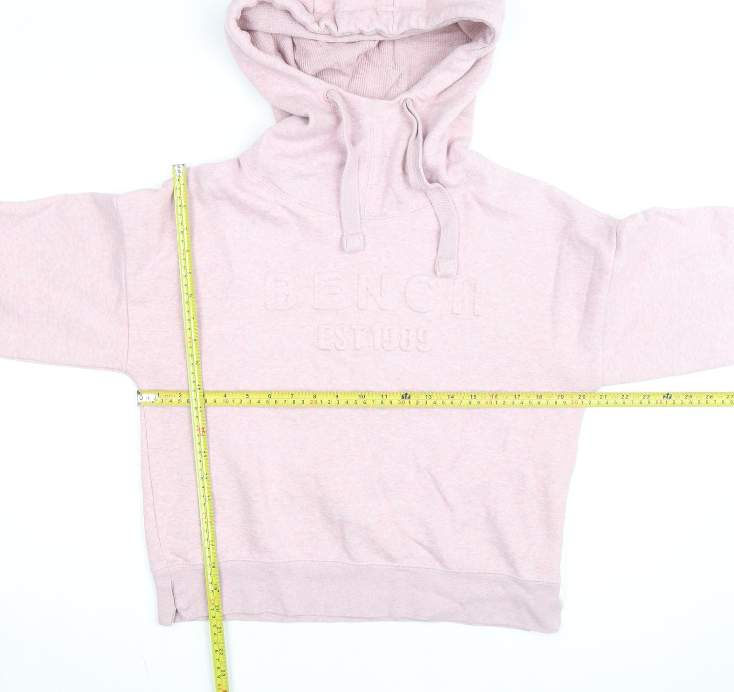 Bench Womens Pink Hoodie Size 10 Pullover Cotton Blend Casual