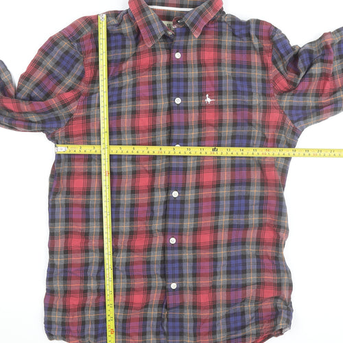Jack Wills Men's Multicoloured Plaid Flannel Button-Up Shirt Size S