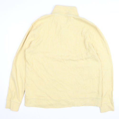 Tommy Hilfiger Men's Beige Cotton 1/2 Zip Basic Jacket L