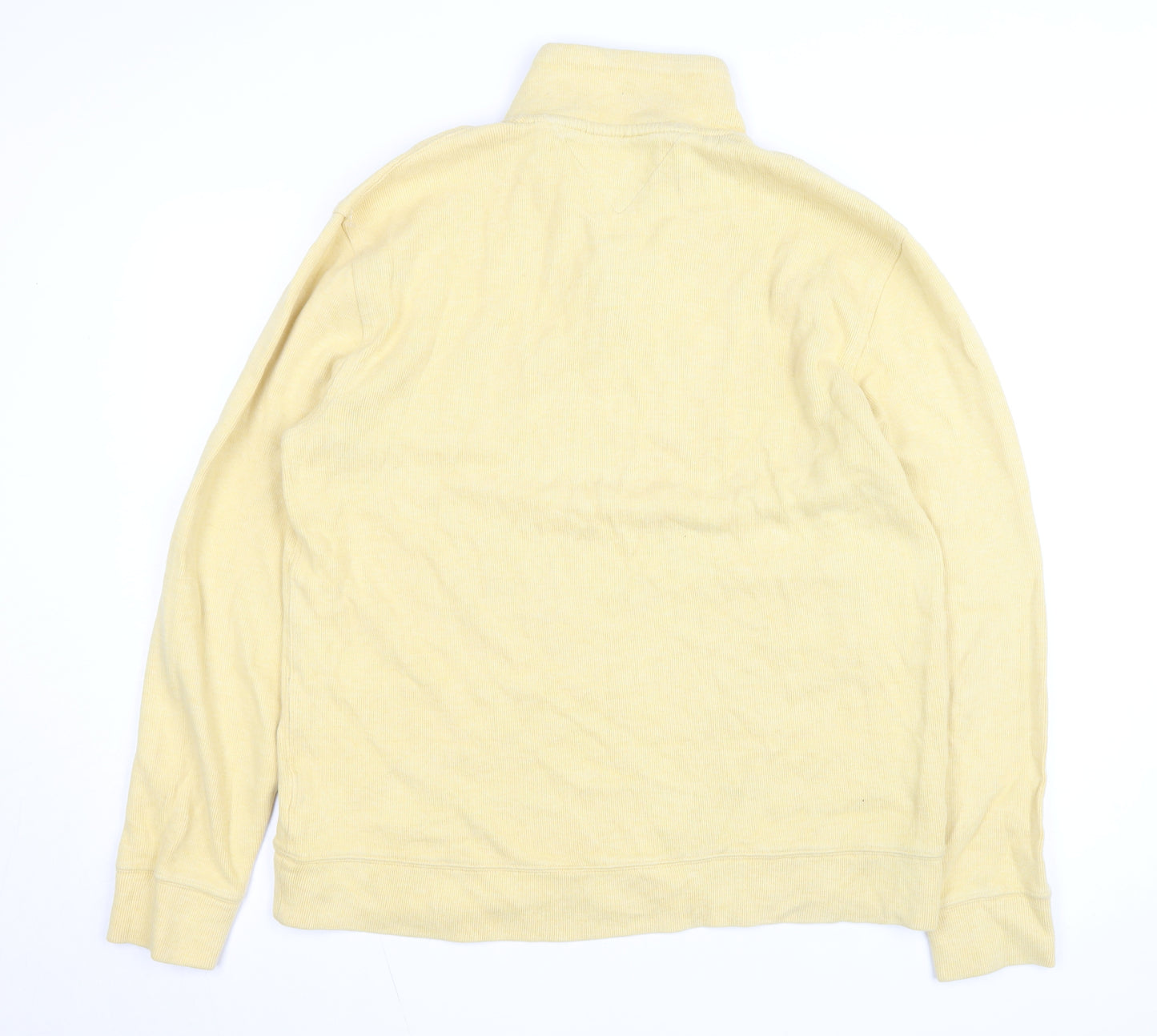 Tommy Hilfiger Men's Beige Cotton 1/2 Zip Basic Jacket L
