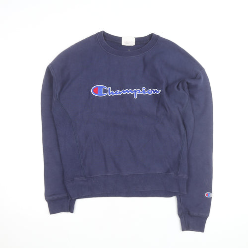 Champion Men's Blue Medium Reverse Weave Crew Neck Sweatshirt