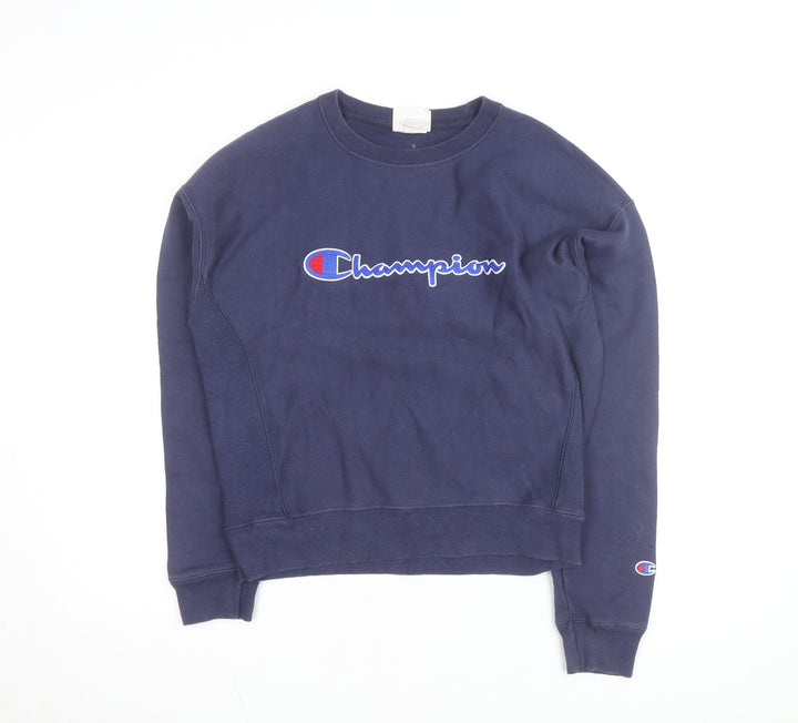 Champion Men's Blue Medium Reverse Weave Crew Neck Sweatshirt