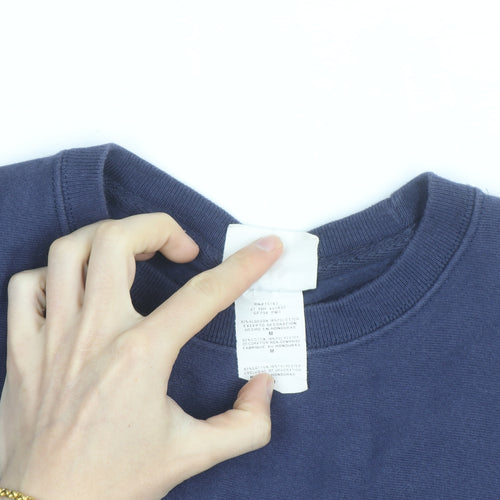 Champion Men's Blue Medium Reverse Weave Crew Neck Sweatshirt