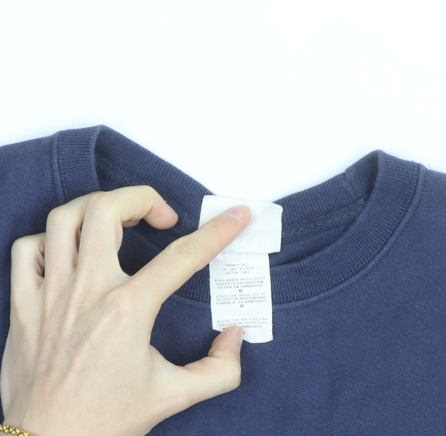Champion Men's Blue Medium Reverse Weave Crew Neck Sweatshirt