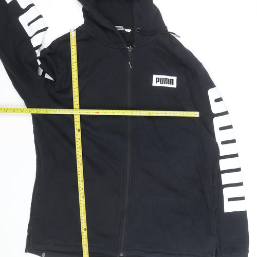 Puma Men's Black Full Zip Hooded Fleece Hoodie Size L