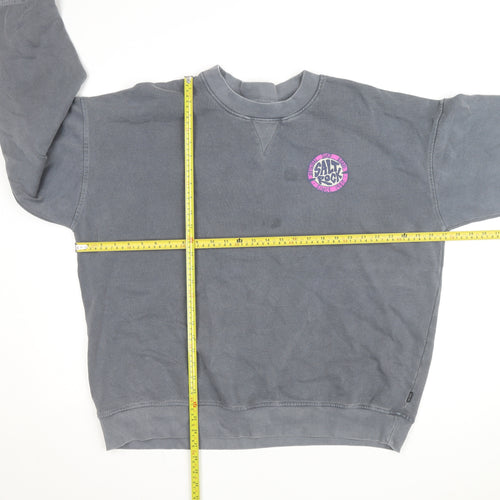 Saltrock Men's Grey L Pullover Fleece Sweatshirt Surf Logo