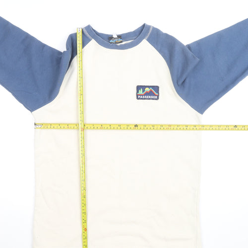 Passenger Men's Blue White Pullover Sweatshirt Small Outdoor Style