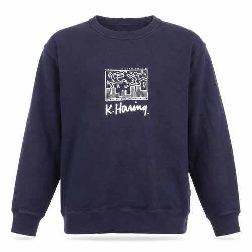 Uniqlo Keith Haring Men Blue Medium Pullover Sweatshirt