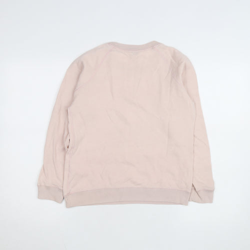 Jack Wills Women Pink Crew Neck Pullover Sweatshirt UK 8 Cotton