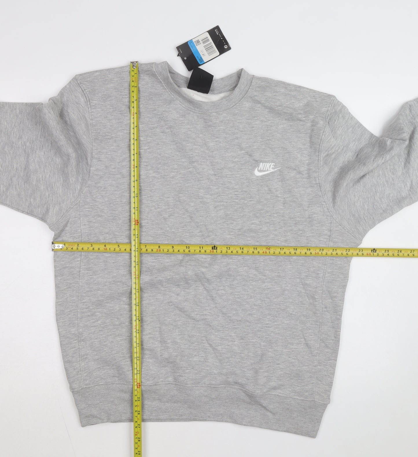 Nike Men's Grey Regular Fit Crew Neck Sweatshirt M